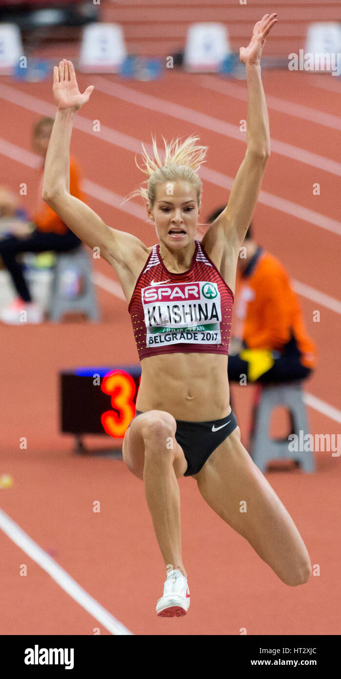 Salto in lungo femminile finale immagini e fotografie stock ad alta