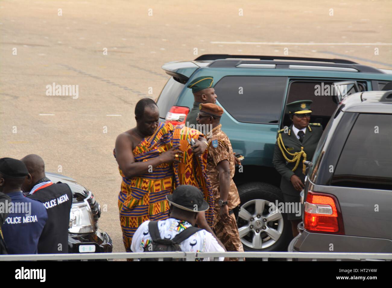 Ghana - Celebrando 60 anni di indipendenza per la dominazione britannica. Foto Stock