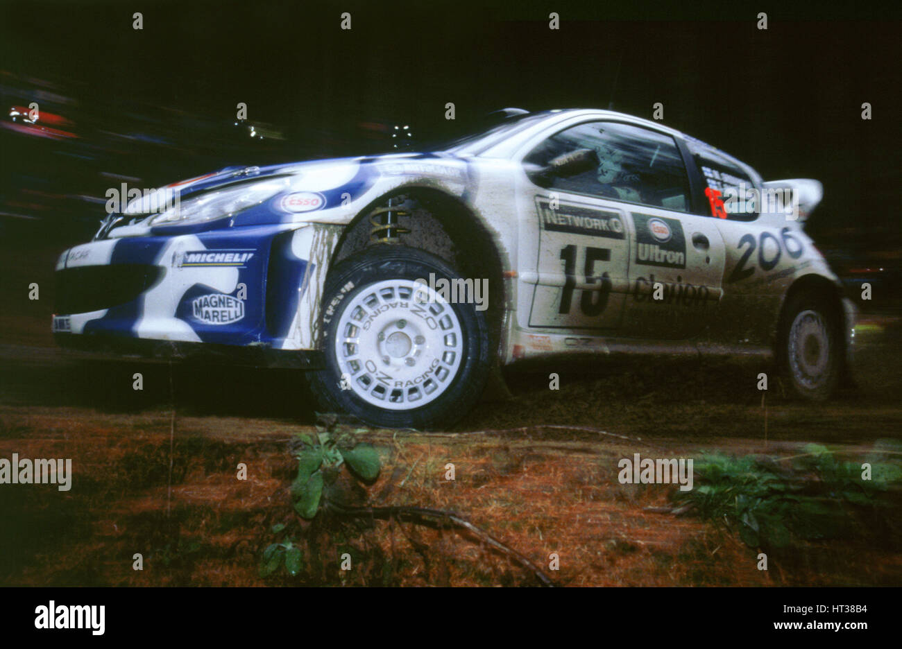 1999 Peugeot 206 WRC Network Q Rally, Gronholm. Artista: sconosciuto. Foto Stock