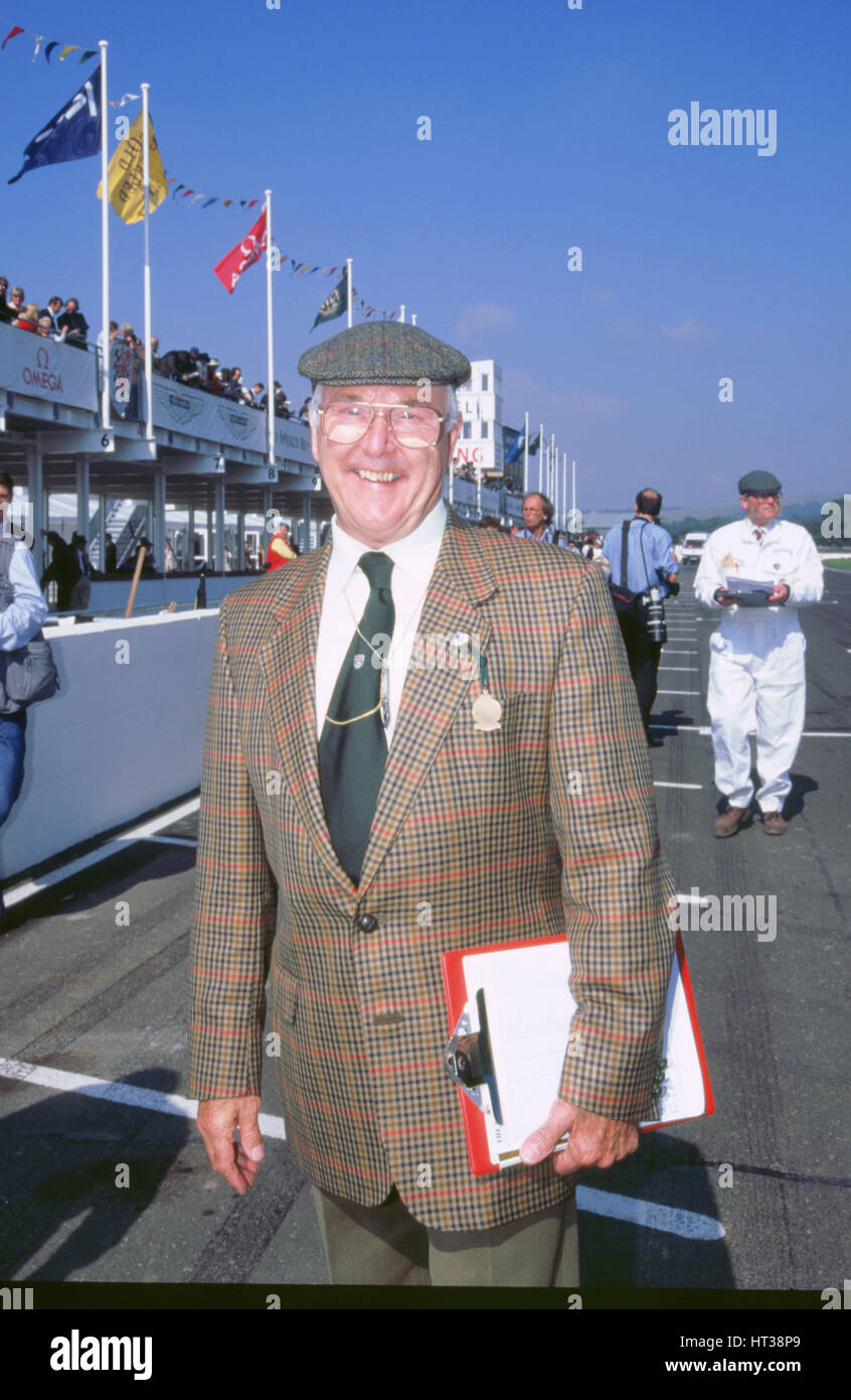 Commentatore Murray Walker a 1998 Goodwood. Artista: sconosciuto. Foto Stock