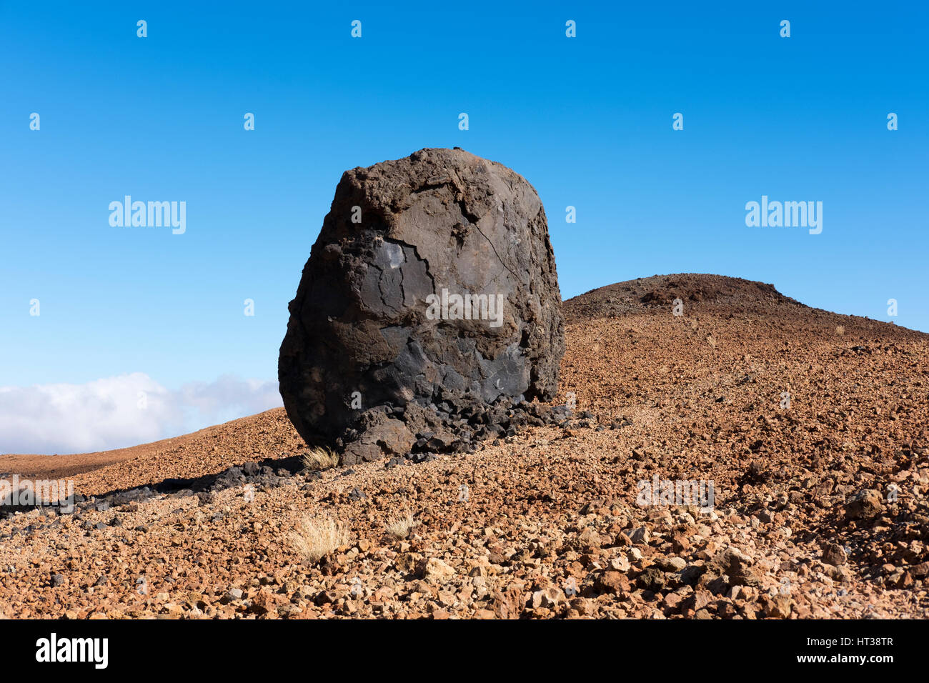 Sfera di lava, Huevos del Teide, Parco Nazionale di Teide Parque Nacional de las Cañadas del Teide Tenerife, Isole Canarie, Spagna Foto Stock