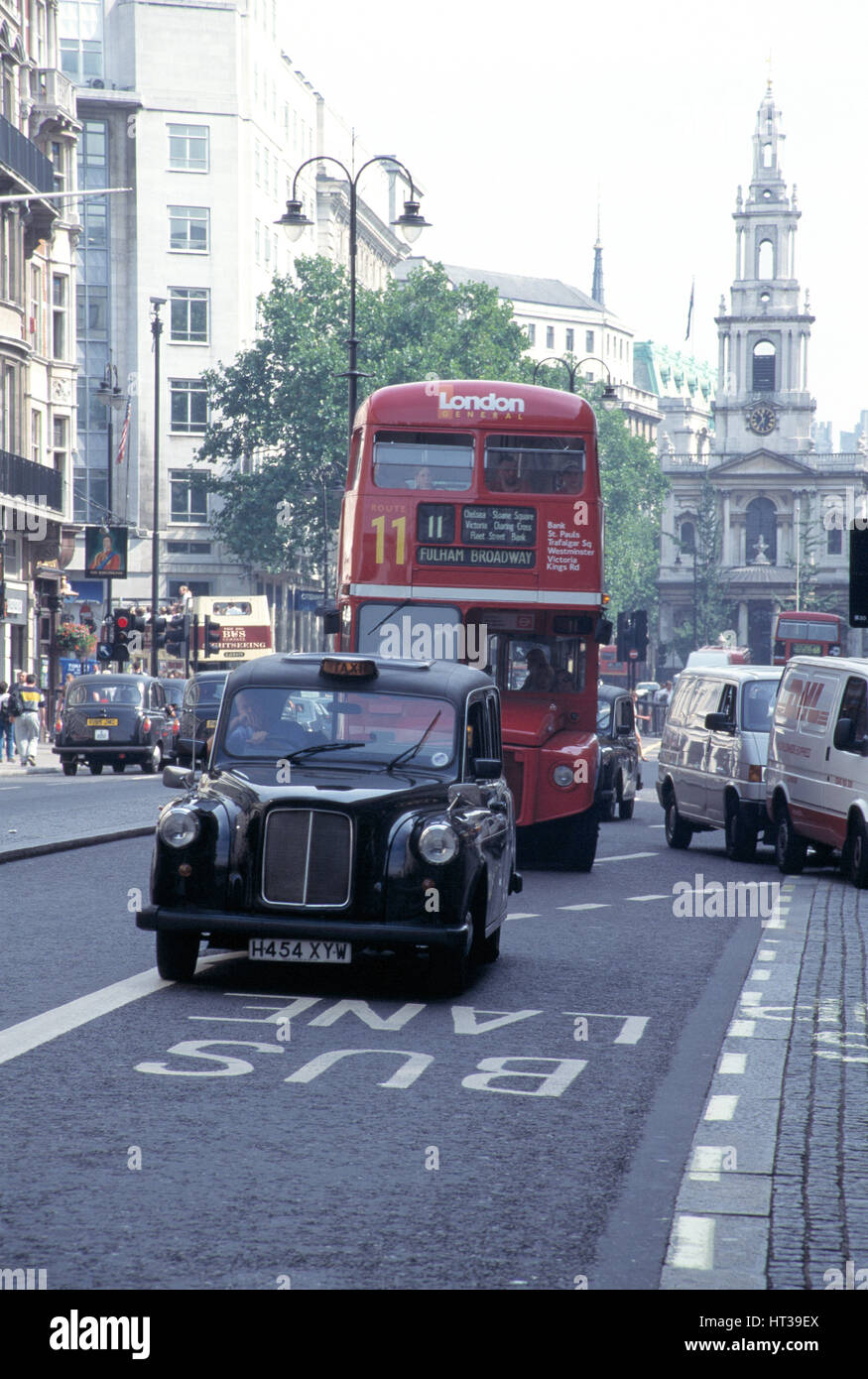 1998 Londra taxi. Artista: sconosciuto. Foto Stock