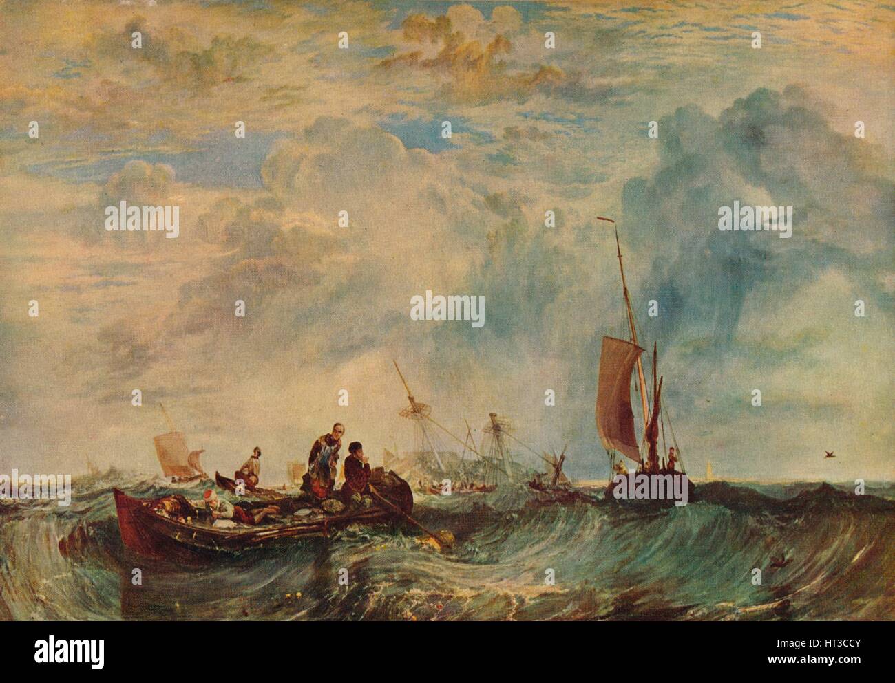 "Entrata della Mosa: Orange-Merchant sulla barra, andando a pezzi", c1819. Artista: JMW Turner. Foto Stock