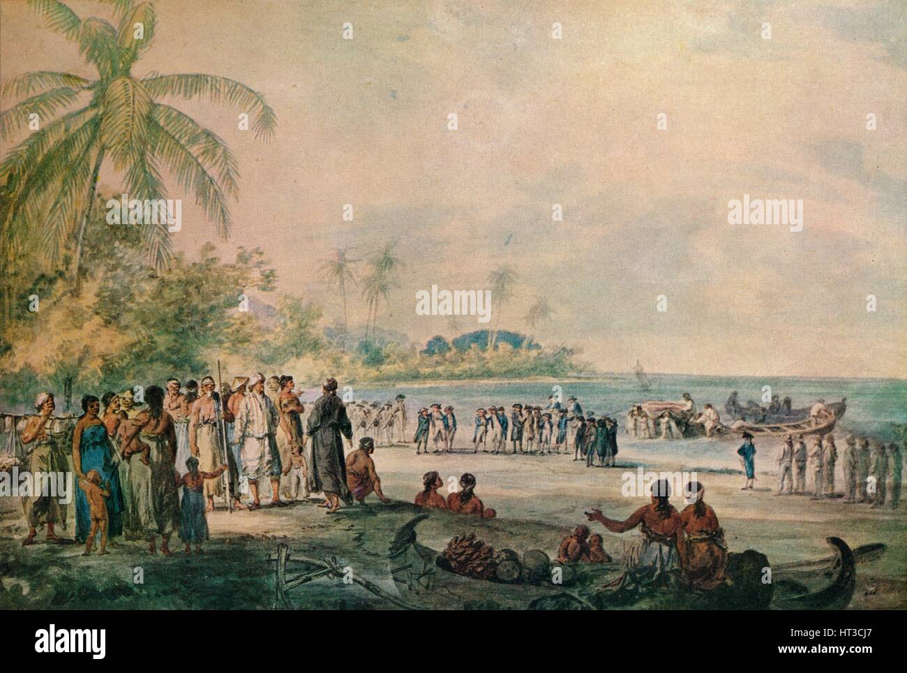 'Episodio in Captain Cook Voyages', fine XVIII secolo. Artista: John Webber. Foto Stock