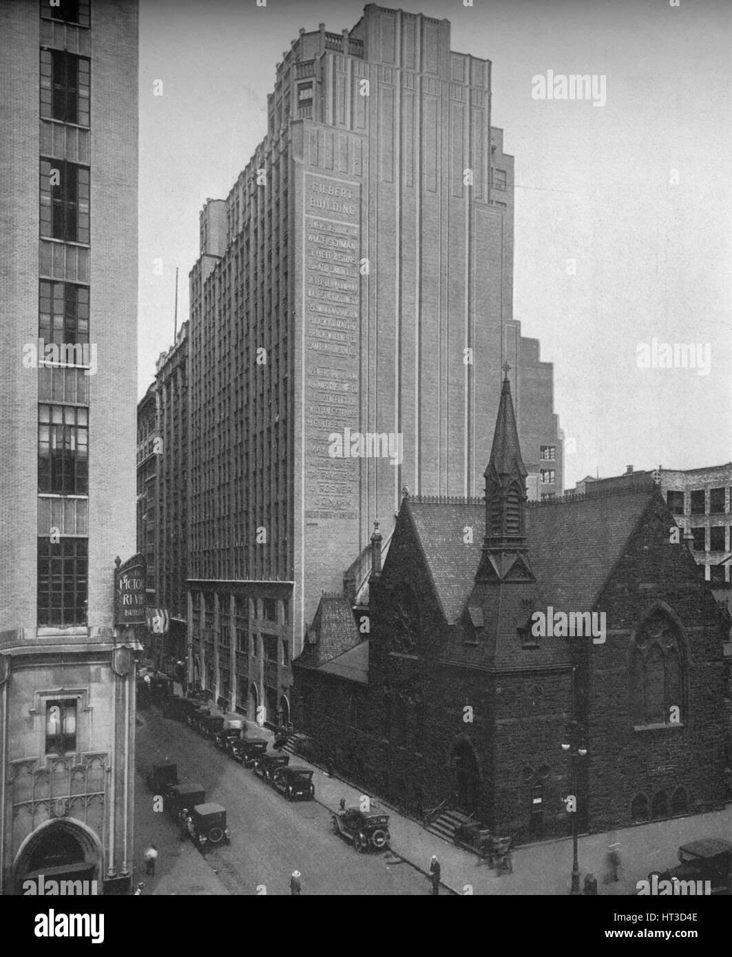 Generale vista esterna, Gilbert Edificio, 205 West 39th Street, New York City, 1923. Artista: sconosciuto. Foto Stock