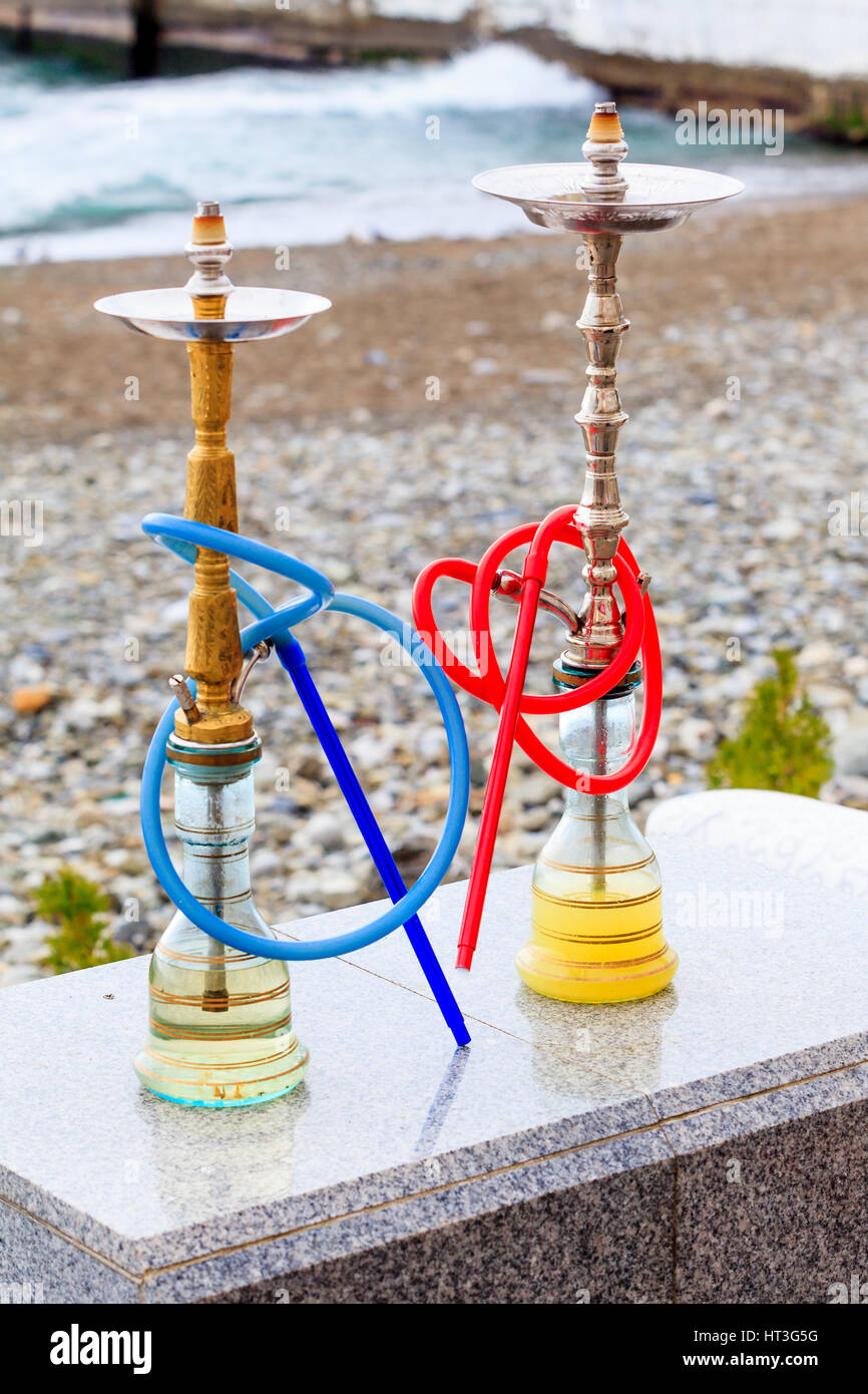 Hookah moderno. Shisha narghilè Foto Stock