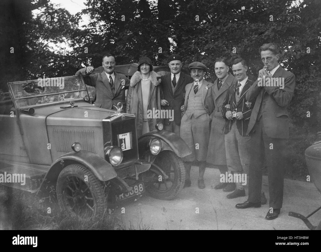 Morris Cowley nei partecipanti la JCC Inter-Center Rally 1932. Artista: Bill Brunell. Foto Stock