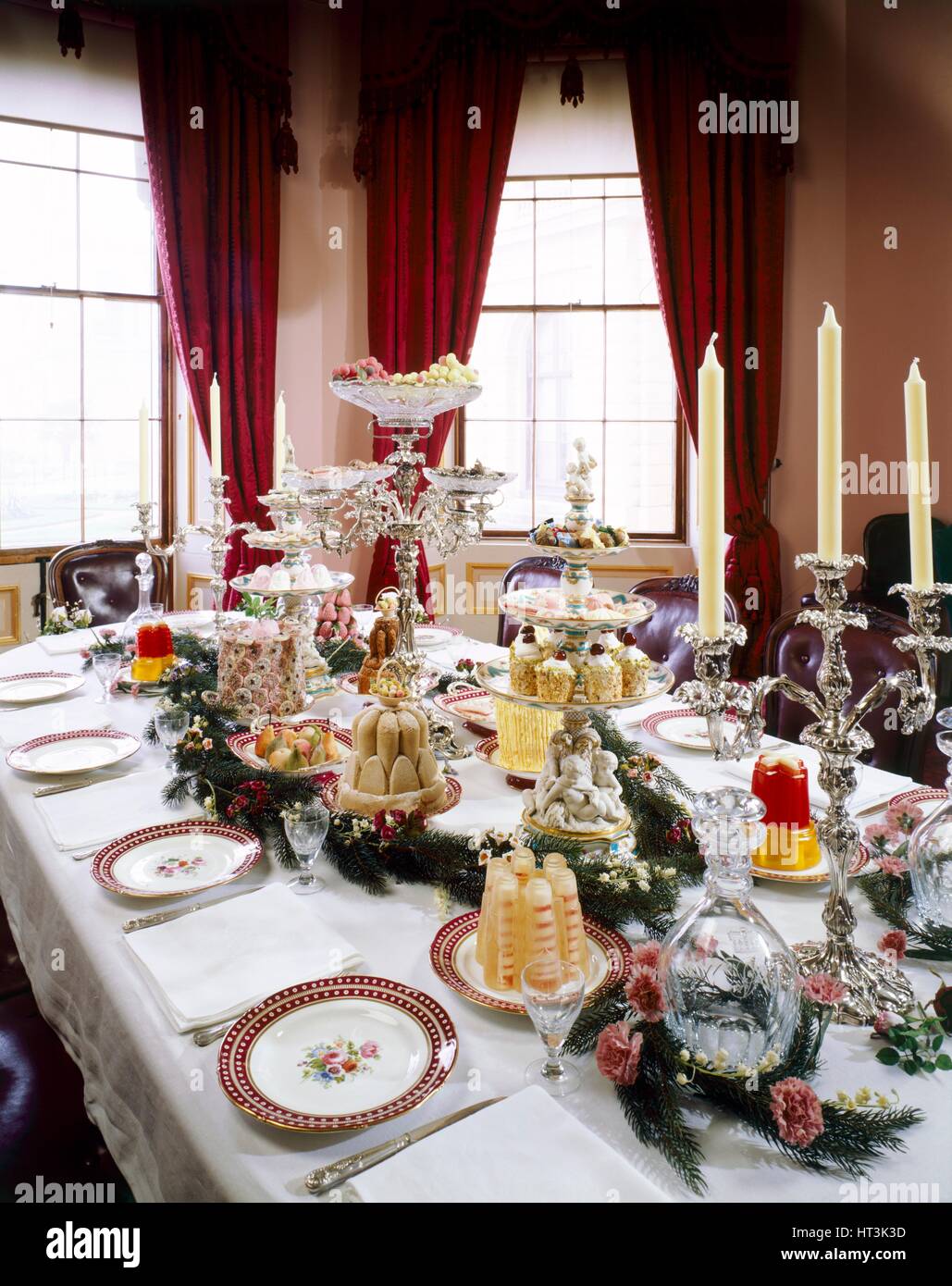 La sala da pranzo, Osborne House, c1990-2010. Artista: Nigel Corrie. Foto Stock