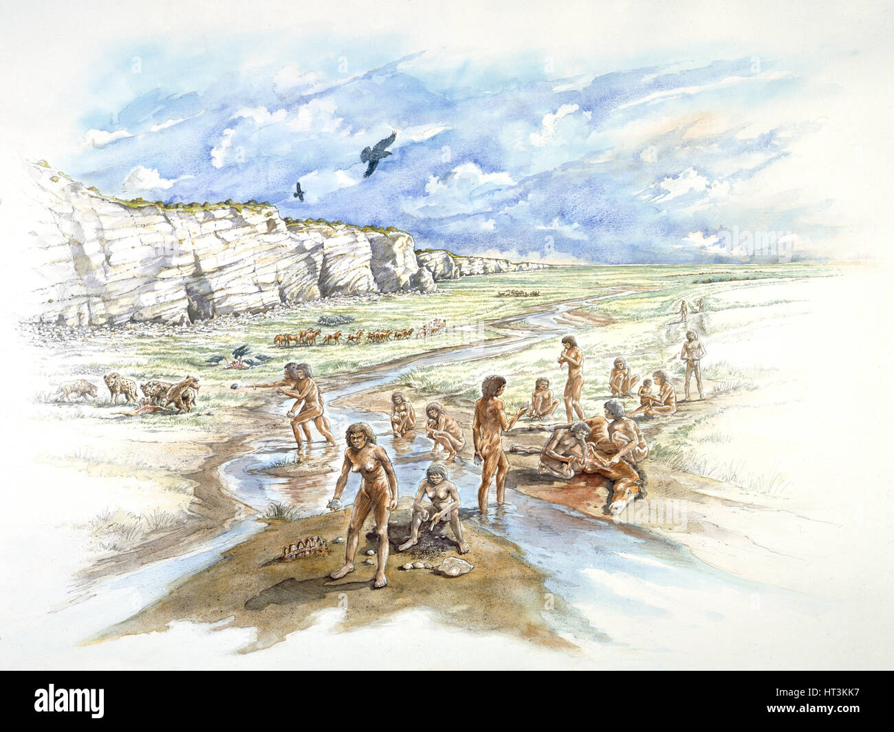 Boxgrove cava, preistorici, (c1990-2010). Artista: Ivan riunitore. Foto Stock