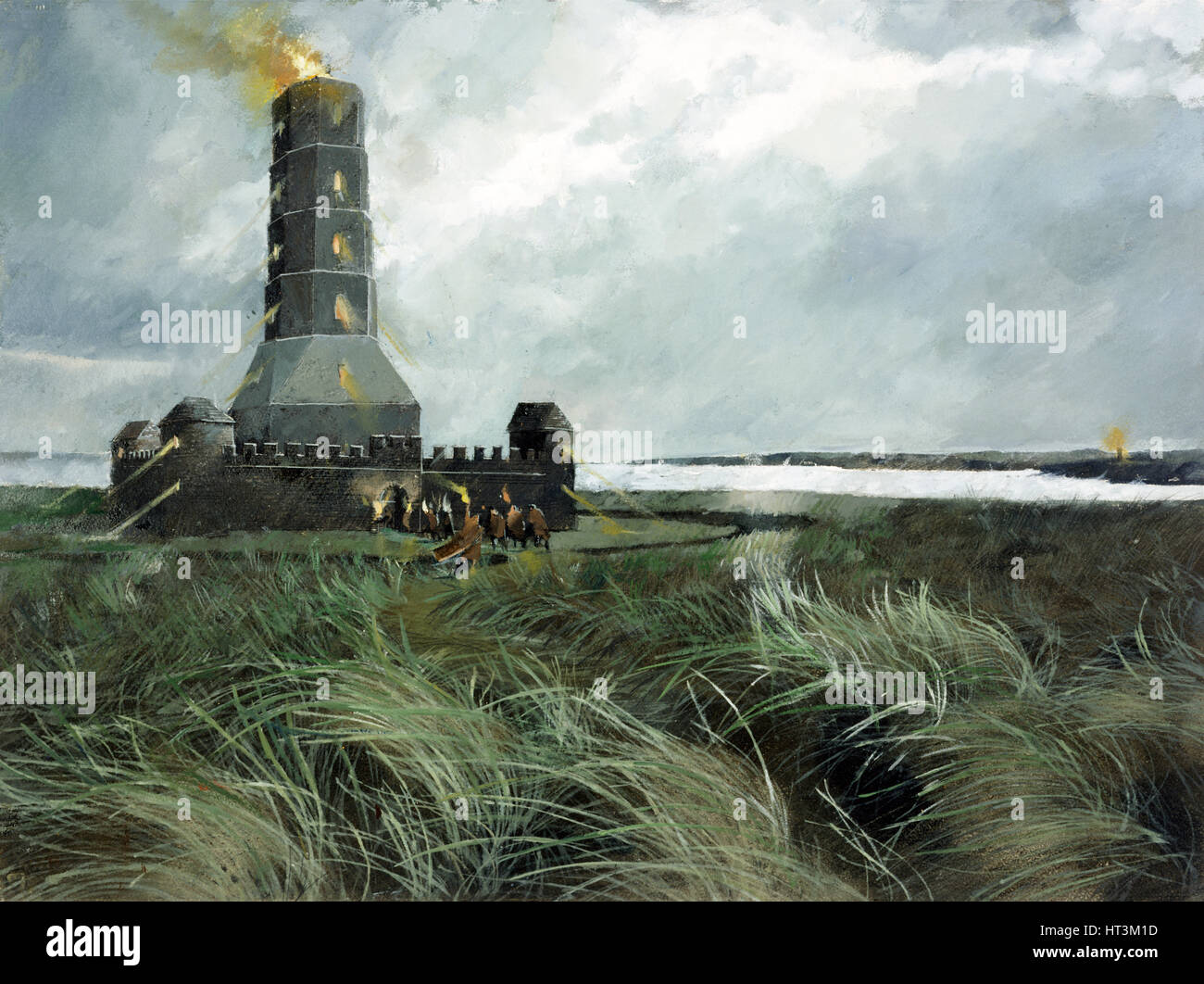 Segnale romano stazione, Scarborough, del IV secolo, (c1990-2010). Artista: Ivan riunitore. Foto Stock