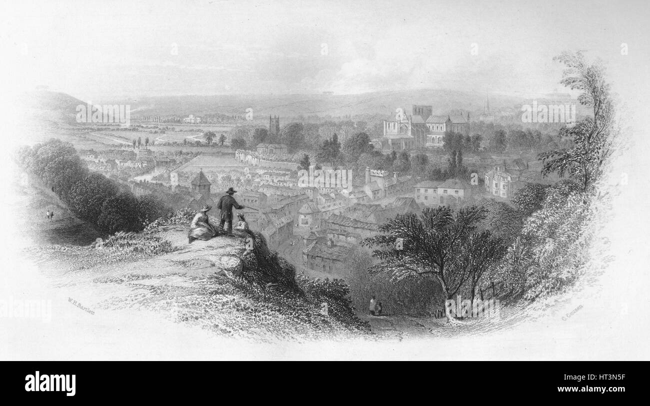" Winchester, da St. Giles Hill', 1859. Artista: Charles Cousen. Foto Stock