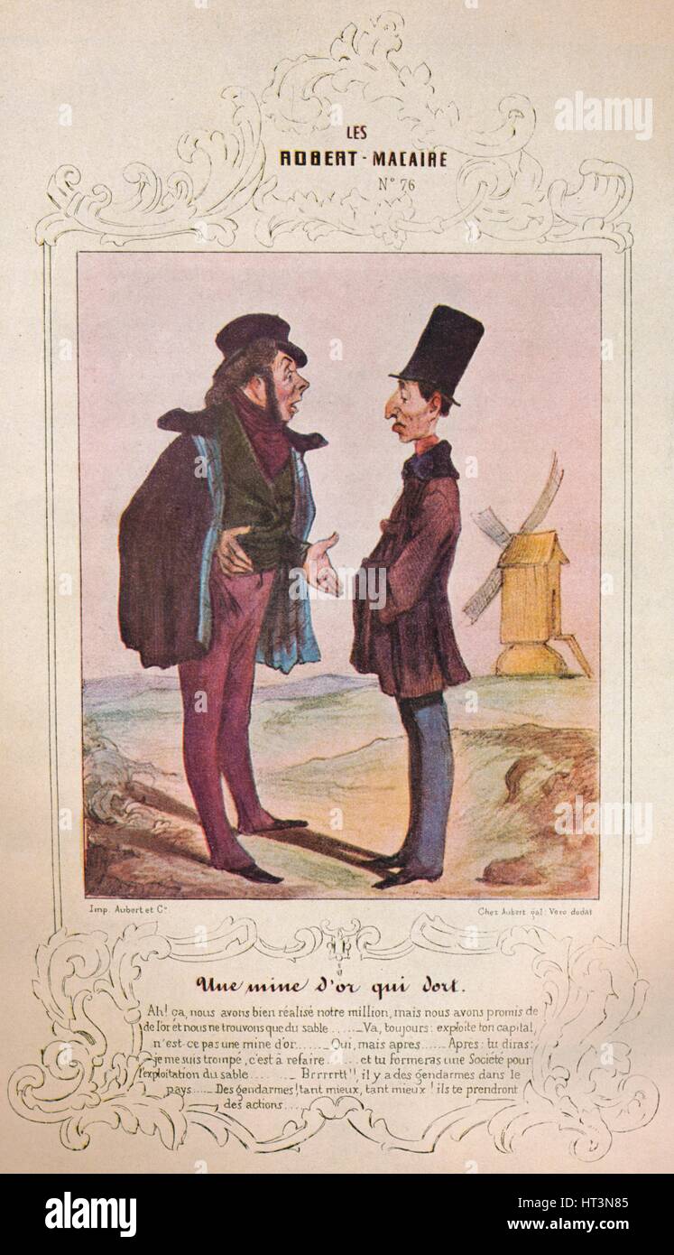 'Les Cent et onu Robert Macaire', 1840 (1947). Artista: Honore Daumier. Foto Stock