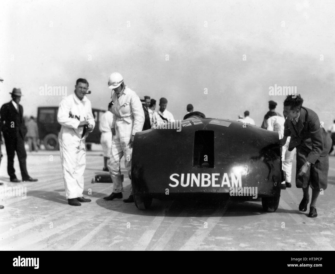 Sunbeam 1000hp record di velocità su terra tentativo di Daytona 1927 Artista: sconosciuto. Foto Stock