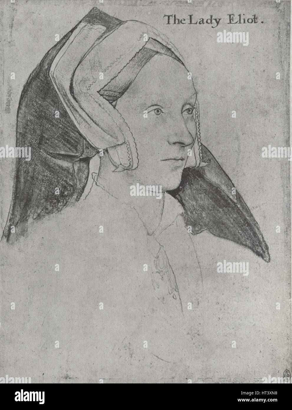 'Margaret, Lady Elyot', c1532-1534 (1945). Artista: Hans Holbein il Giovane. Foto Stock