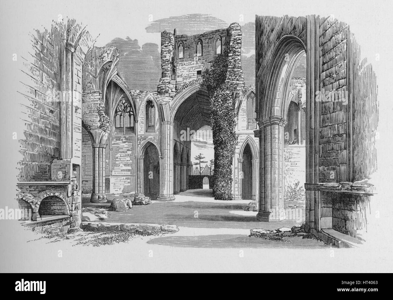 "Navata Centrale e Nord e Sud corsia', Melrose Abbey, c1880, (1897). Artista: Alexander Francesco Lydon. Foto Stock