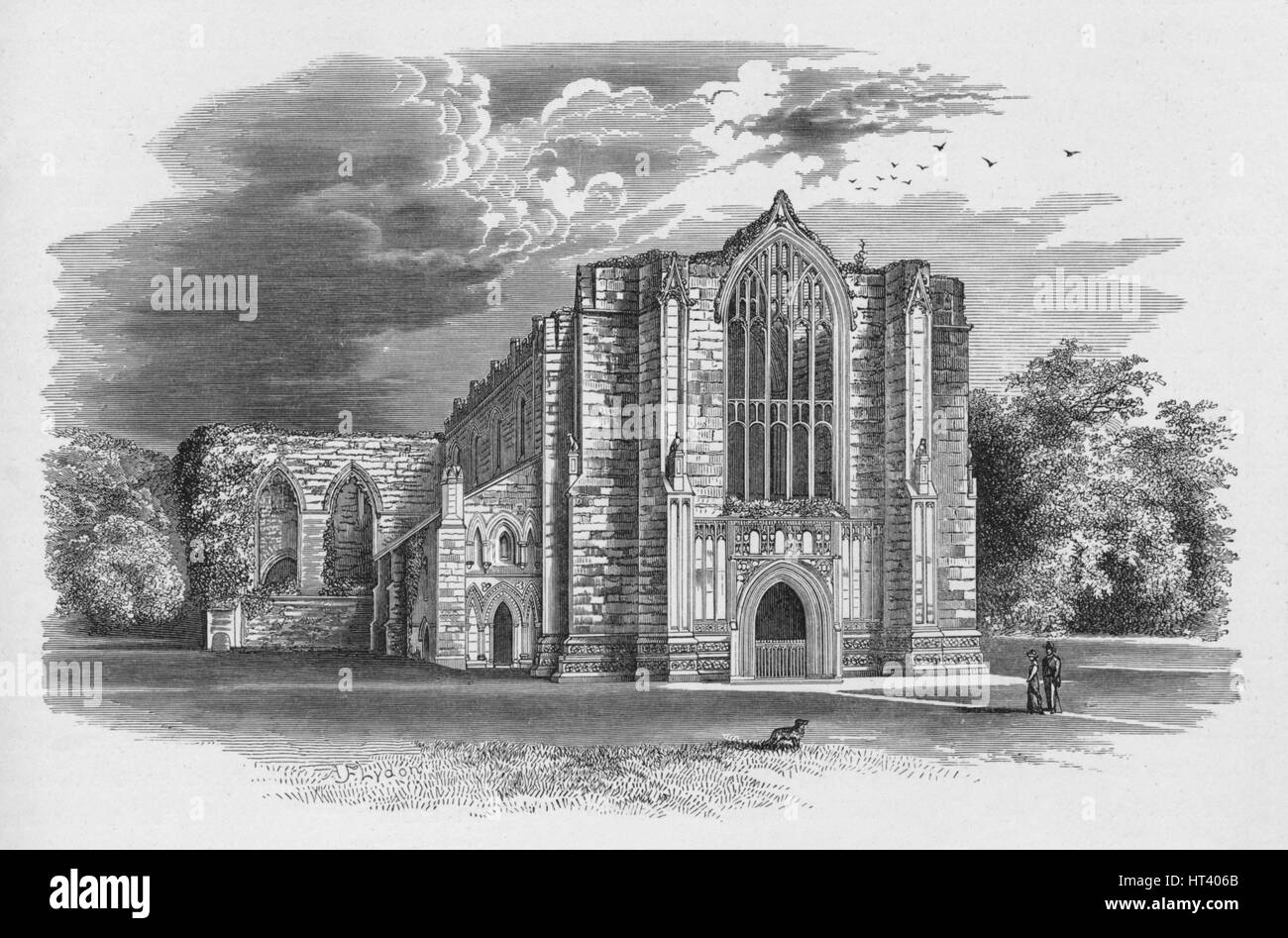 "Dall'Occidente', Bolton Priory, c1880, (1897). Artista: Alexander Francesco Lydon. Foto Stock