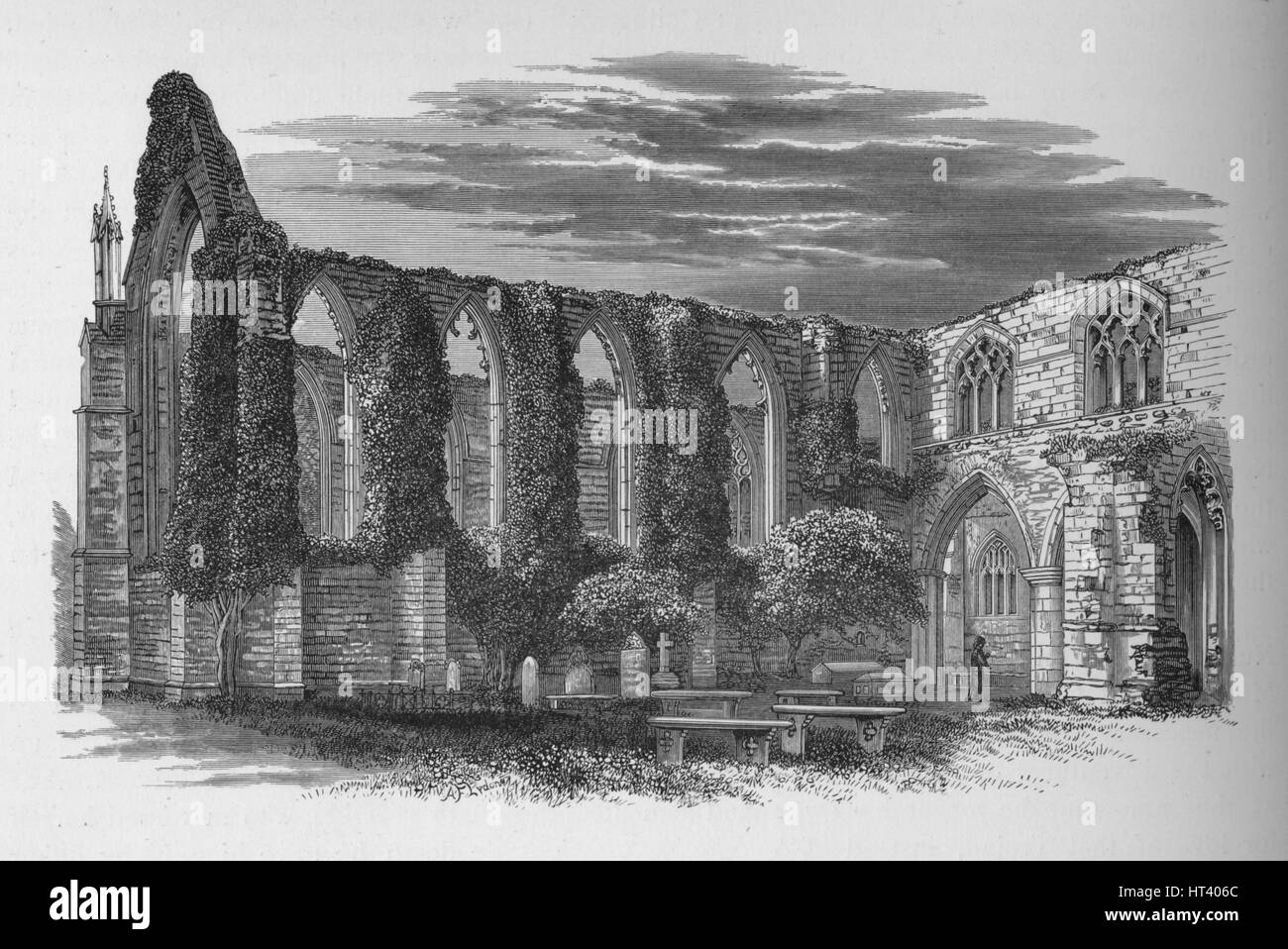 " Da Nord', Bolton Priory, c1880, (1897). Artista: Alexander Francesco Lydon. Foto Stock