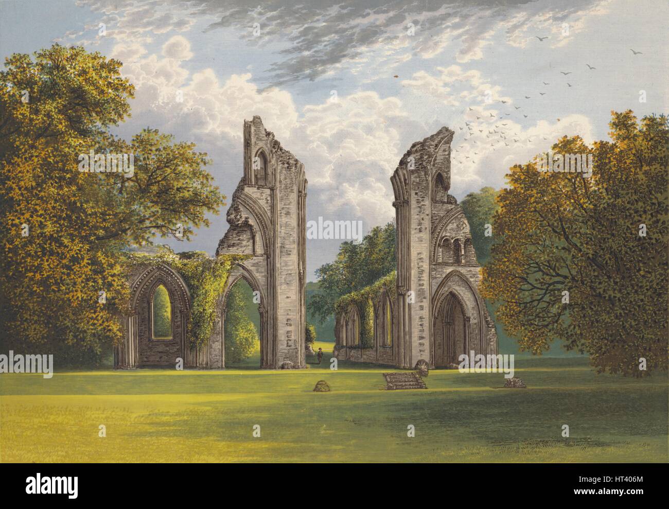 "Abbazia di Glastonbury', c1880, (1897). Artista: Alexander Francesco Lydon. Foto Stock