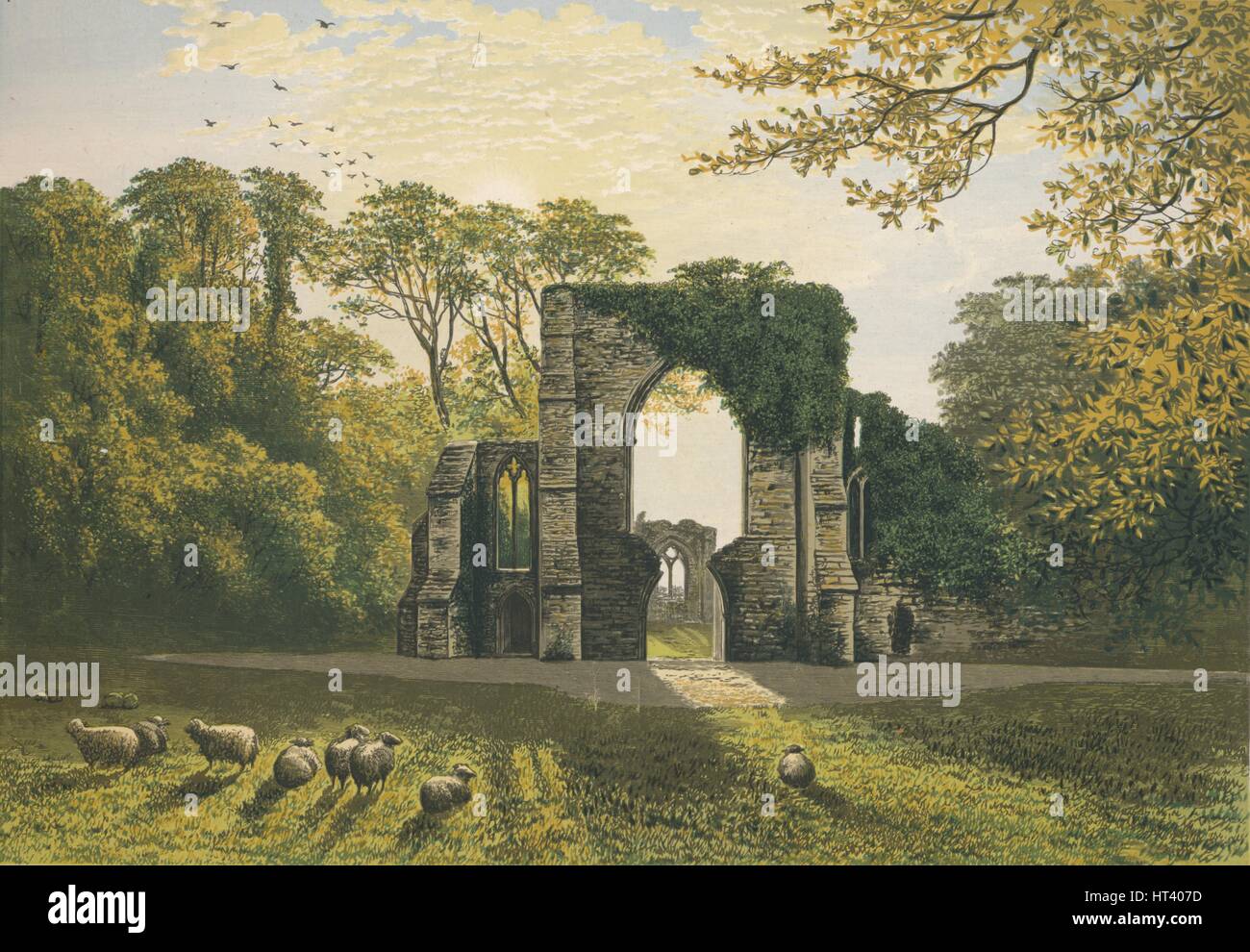 "Netley Abbey', c1880, (1897). Artista: Alexander Francesco Lydon. Foto Stock