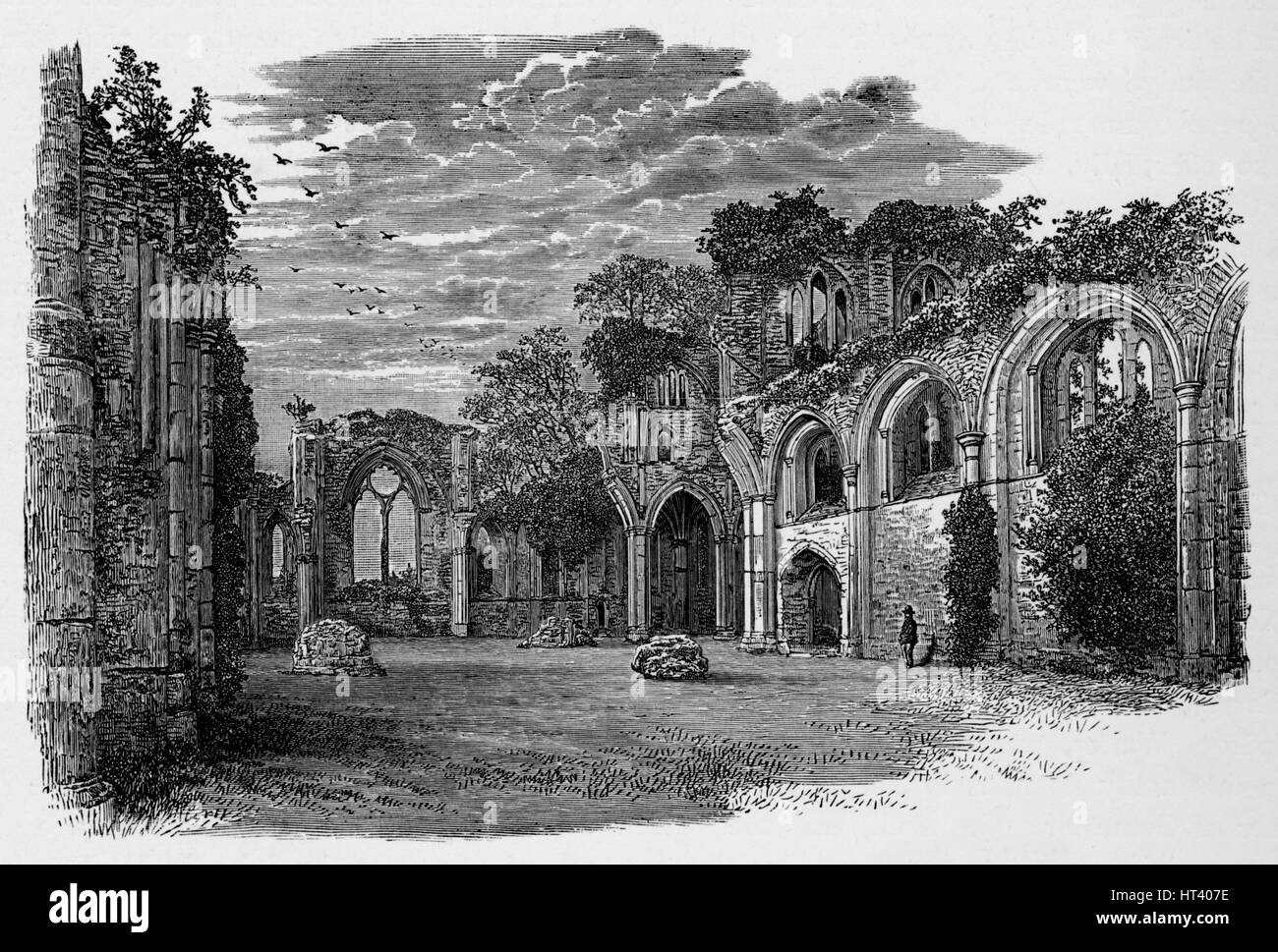 'Interno, guardando ad est', Netley Abbey, c1880, (1897). Artista: Alexander Francesco Lydon. Foto Stock