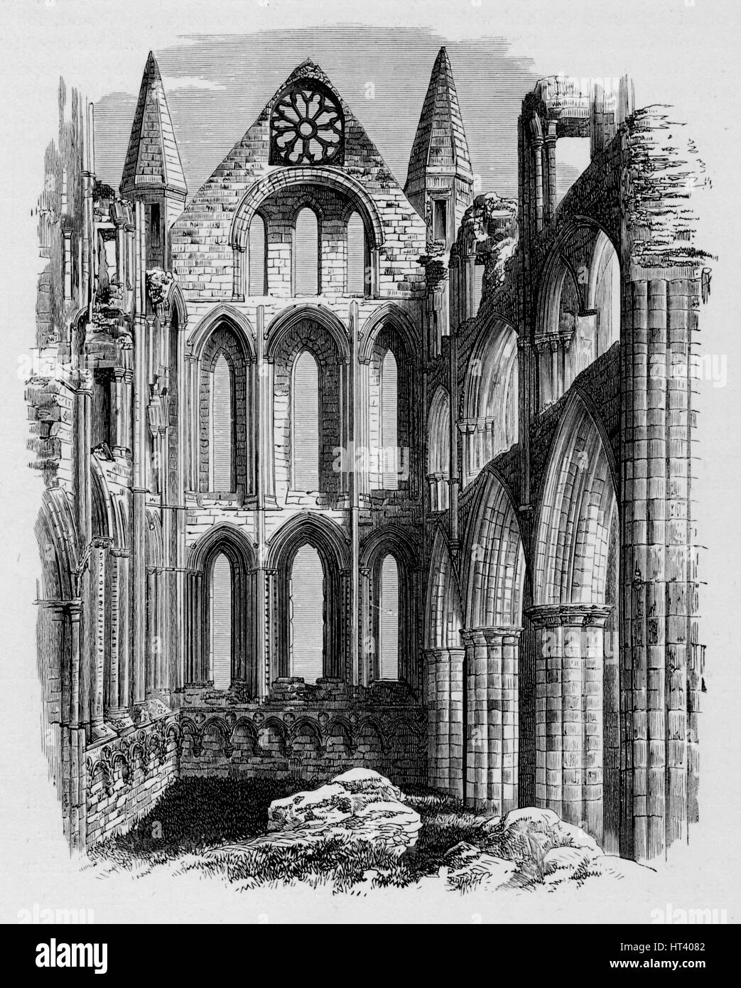"Transetto nord', Whitby Abbey, c1880, (1897). Artista: Alexander Francesco Lydon. Foto Stock