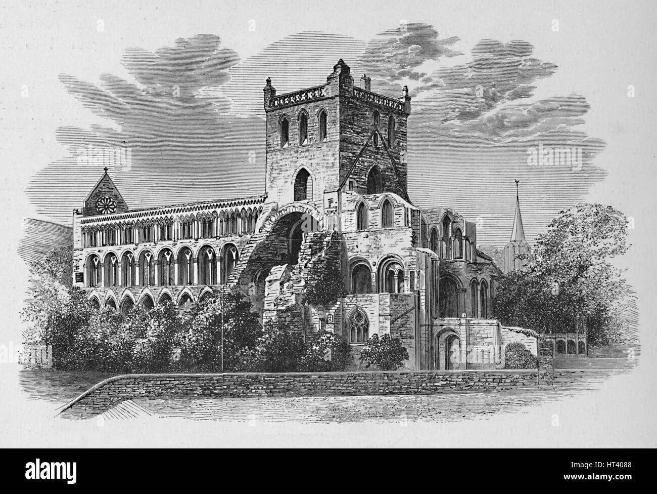"Dal sud-est', Jedburgh Abbey, c1880, (1897). Artista: Alexander Francesco Lydon. Foto Stock