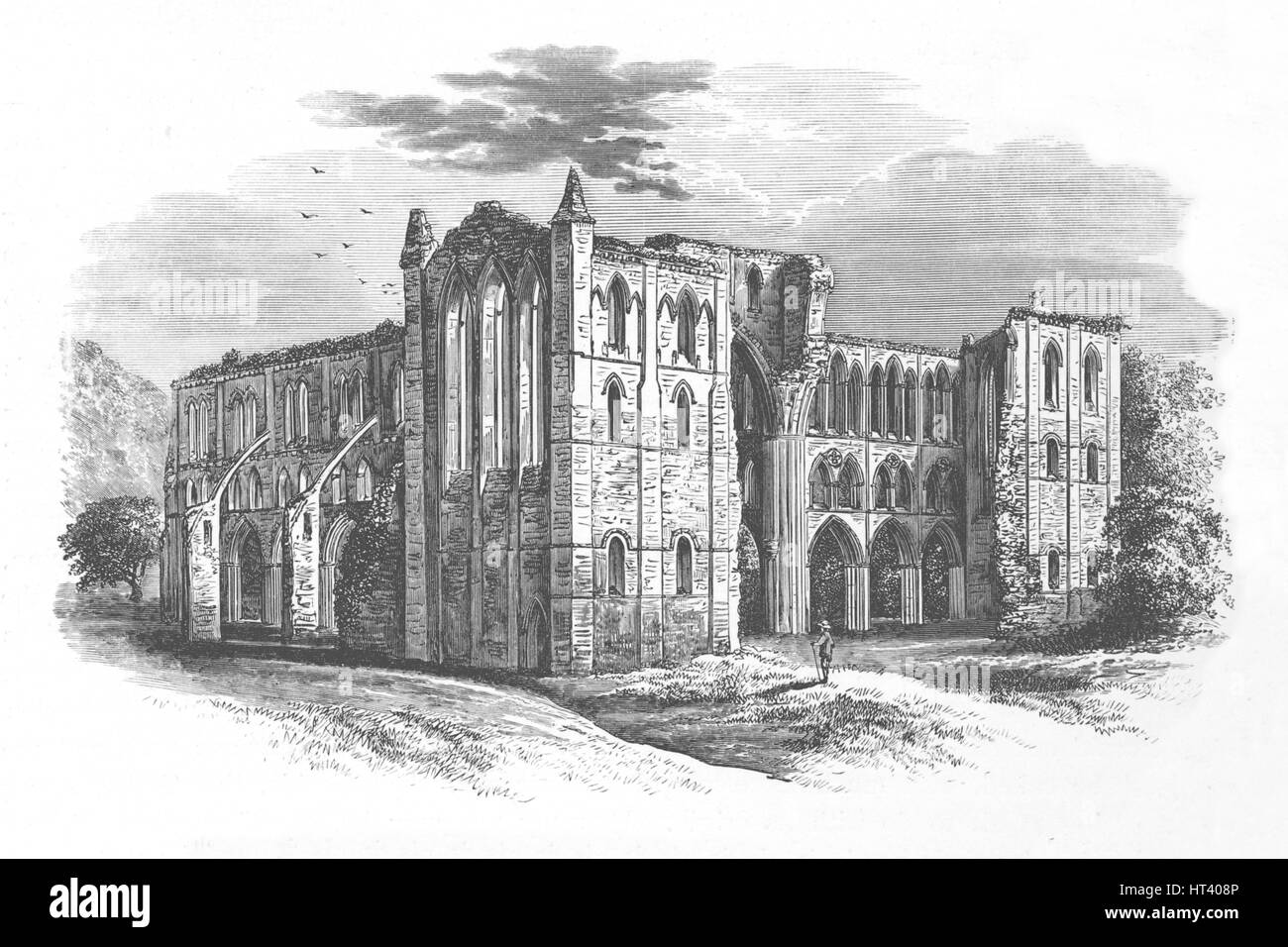" Da Nord', Rievaulx Abbey, c1880, (1897). Artista: Alexander Francesco Lydon. Foto Stock