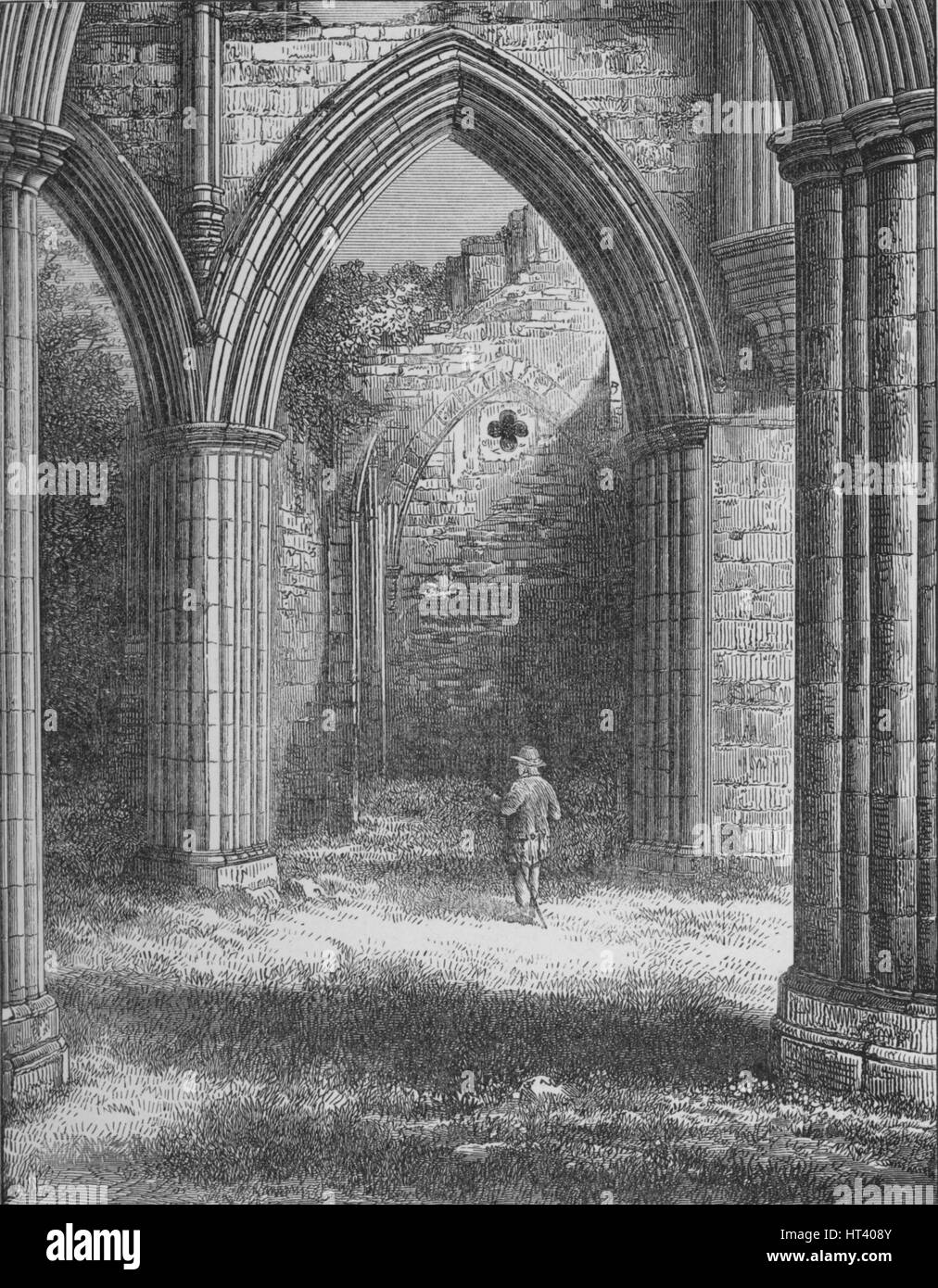 "Sacrestia', Rievaulx Abbey, c1880, (1897). Artista: Alexander Francesco Lydon. Foto Stock