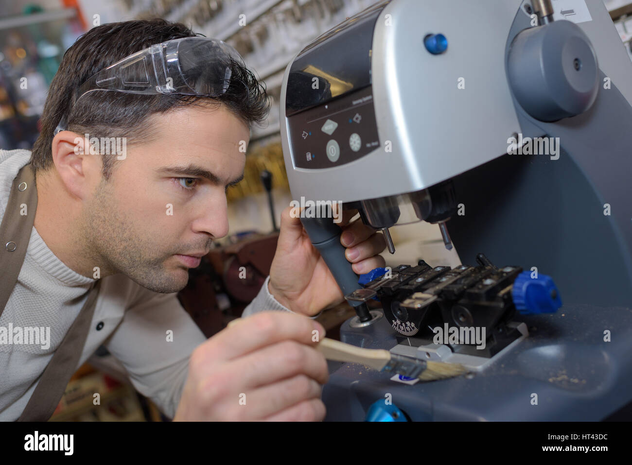 Tecnico in officina Foto Stock