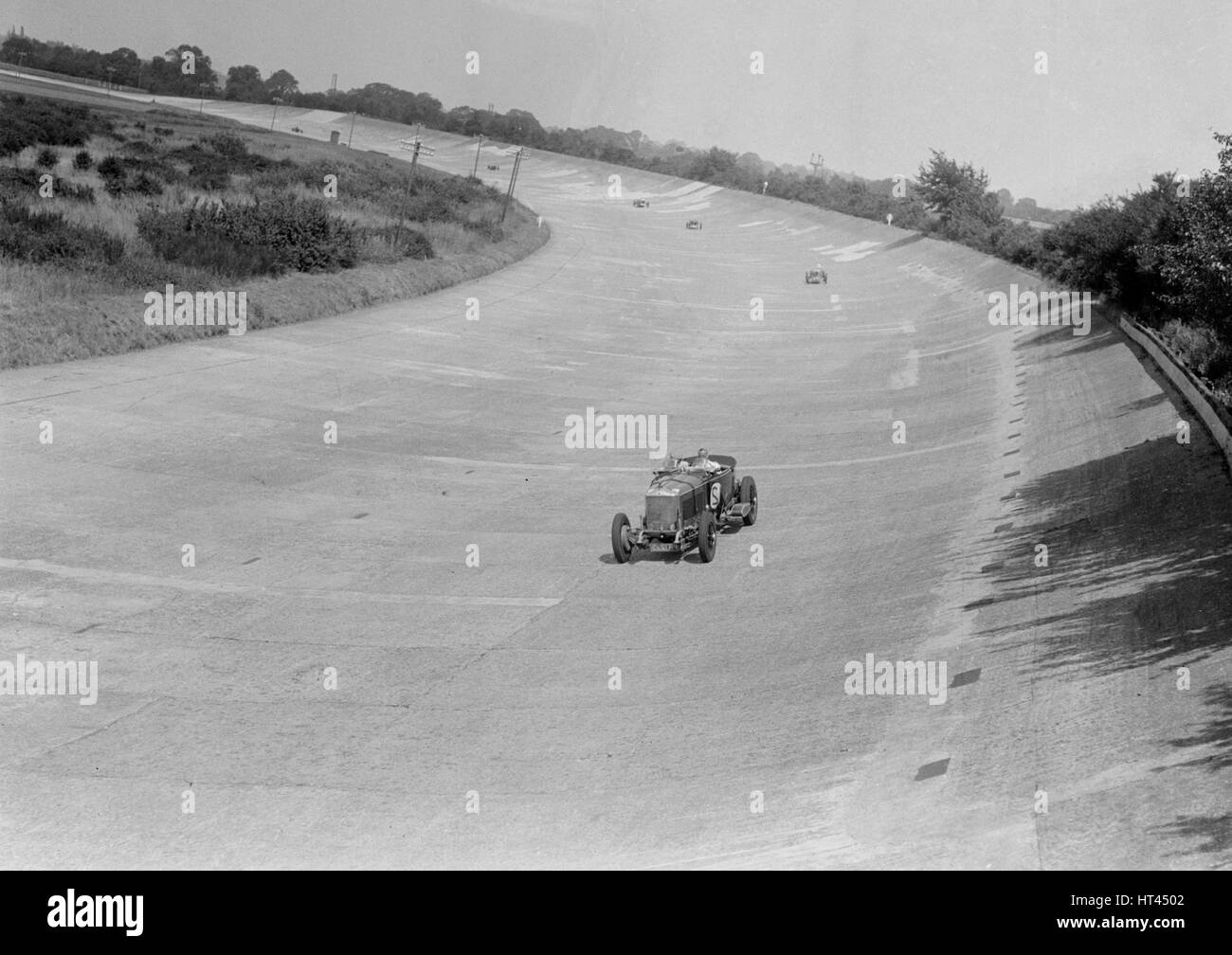 GL panettiere Minerva su Byfleet Banking, BARC incontro, Brooklands, Surrey, 1933. Artista: Bill Brunell. Foto Stock