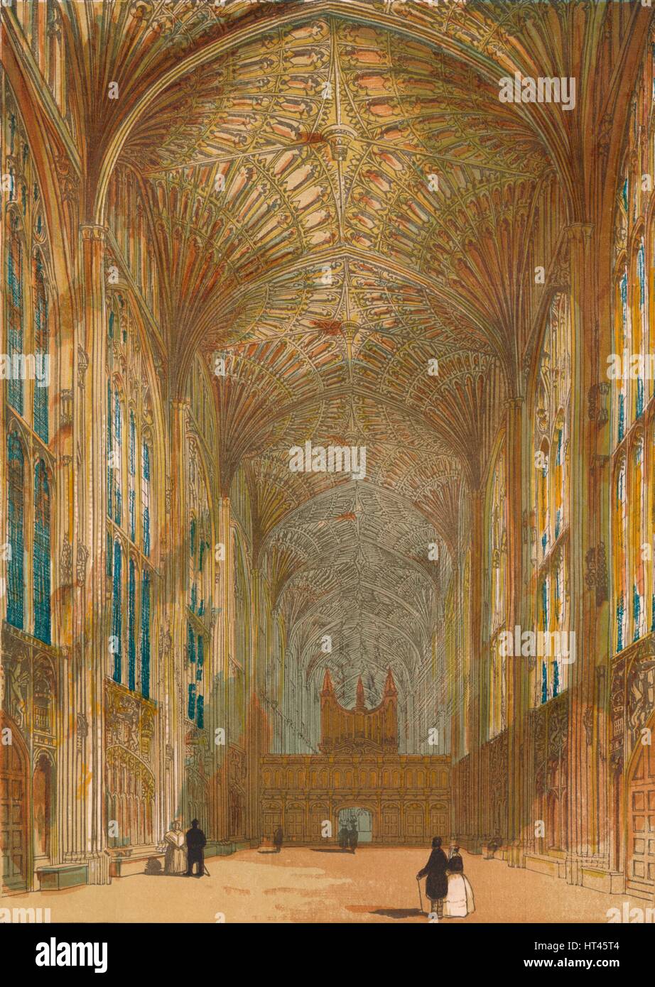 "Cappella del King's College di Cambridge', 1864. Artista: sconosciuto. Foto Stock