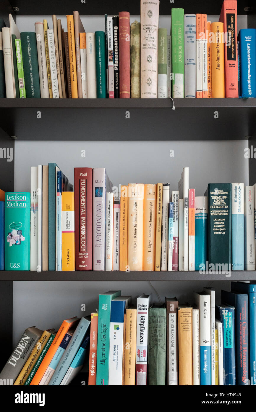 La germania,libri su scaffali Foto Stock