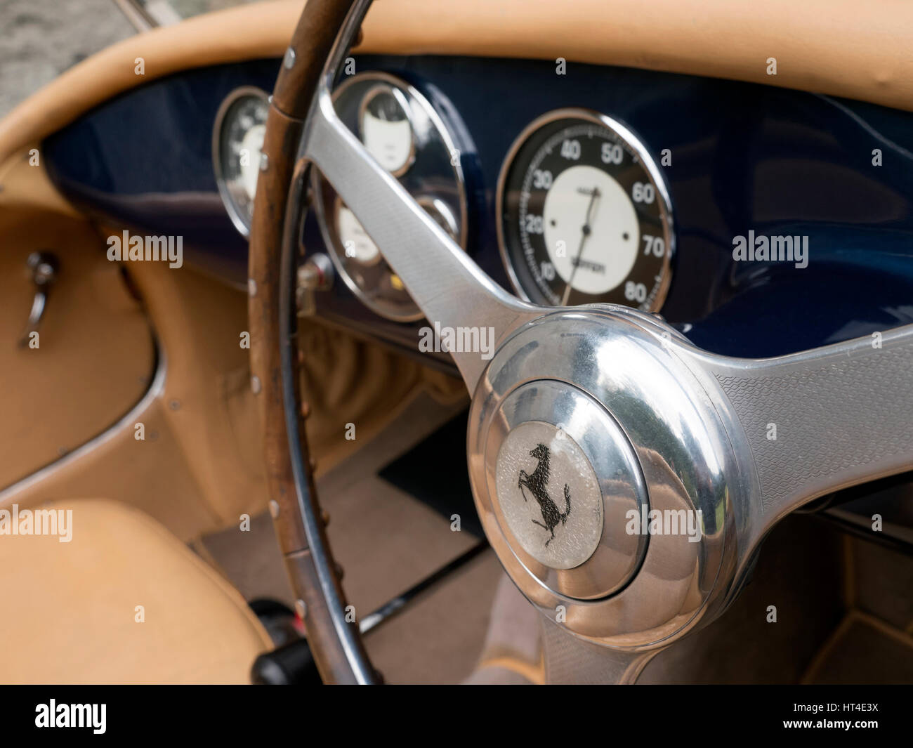 1950 Ferrari 166MM Barchetta. Corpo da Touring Superleggera Milano Italia la vettura era una volta di proprietà di Gianni Agnelli. Foto Stock