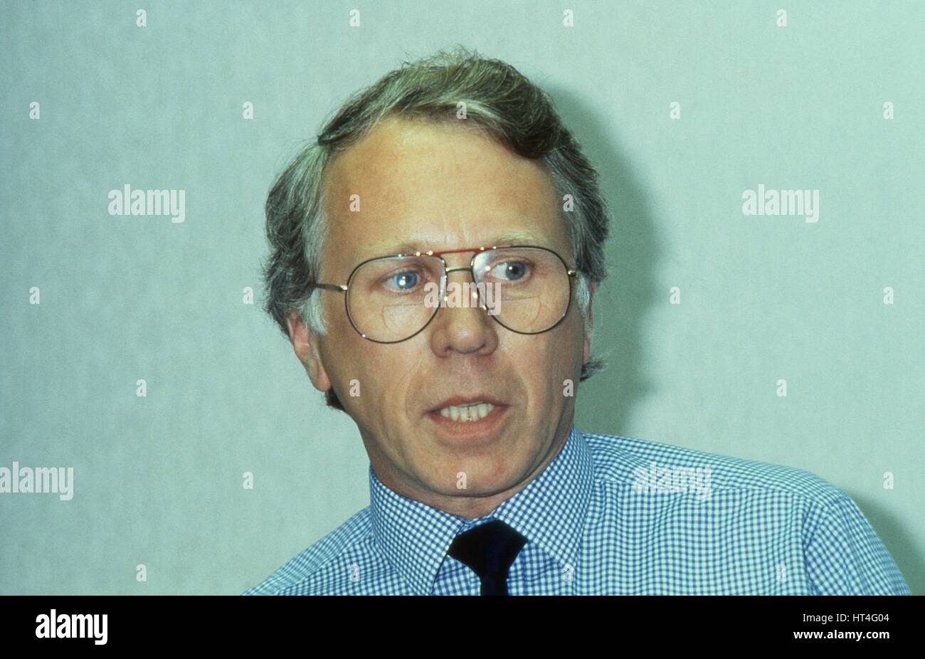 Jeff Rooker, partito laburista membro del Parlamento di Birmingham, Perry Barr, parla a una frangia incontro presso il Trades Union Congress di Blackpool, in Inghilterra il 4 settembre 1989. Foto Stock
