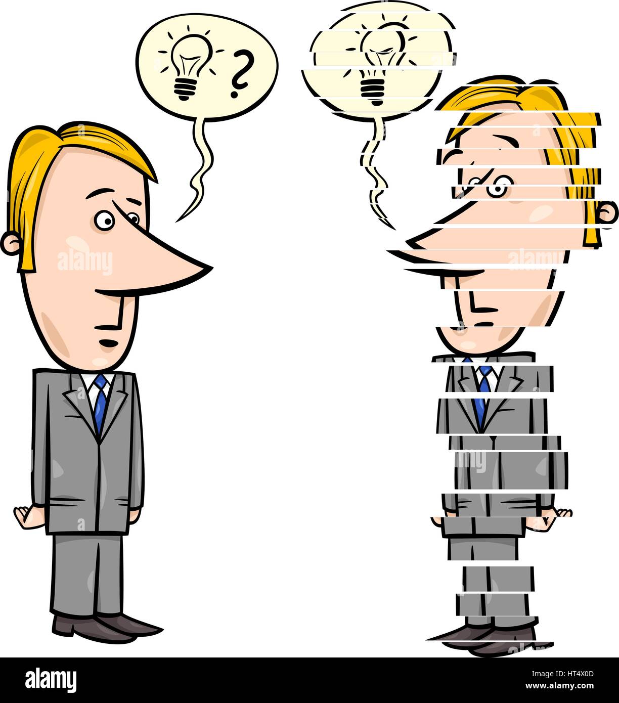 Concept Cartoon illustrazione di ha sottolineato o frustrato imprenditore parlando di Manager Illustrazione Vettoriale