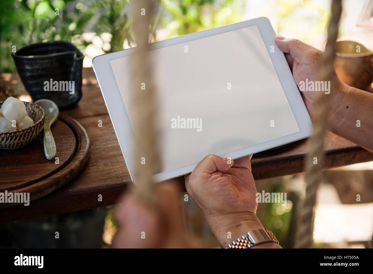 Dispositivo digitale il collegamento Internet tecnologia di rete Foto Stock