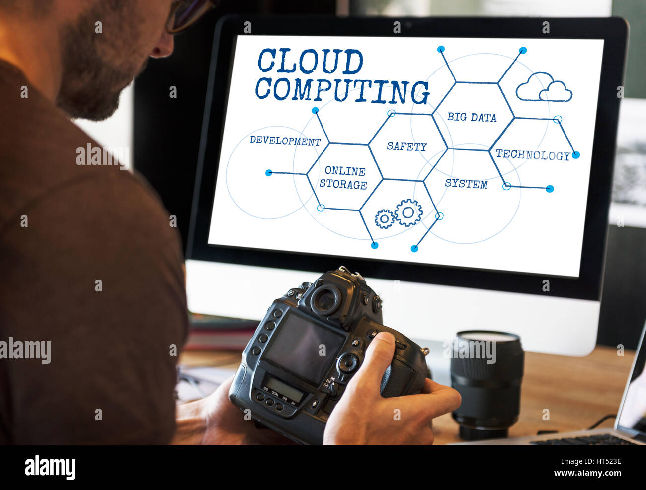 Cloud computing La tecnologia di rete Foto Stock