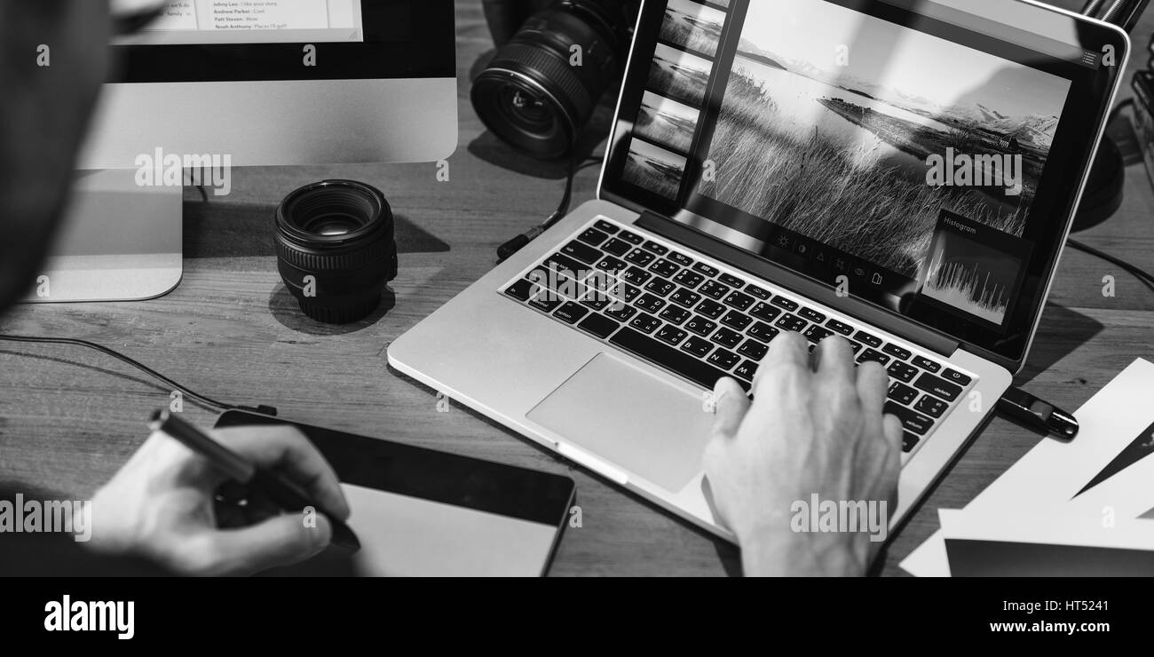 Le idee di fotografia occupazione creativa Studio di Design Concept Foto Stock