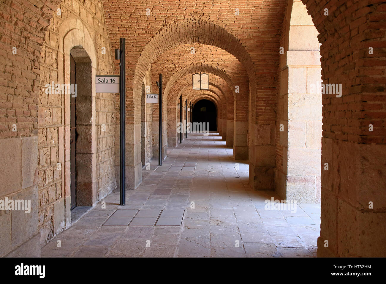 Montagna Montjuic a Barcellona, Spagna Foto Stock