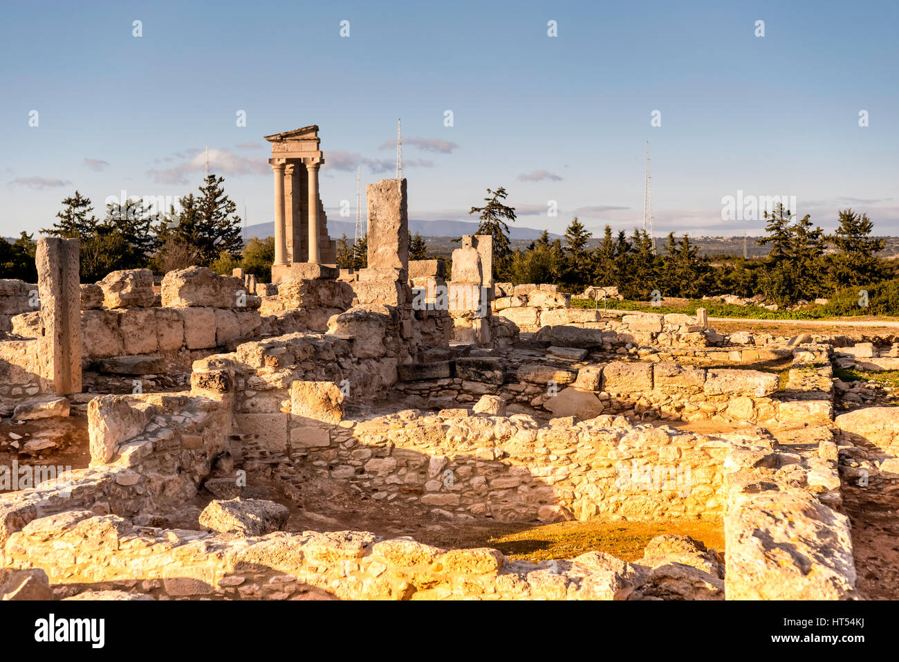 Il tempio di Apollo a Kourion. Distretto di Limassol, Cipro. Foto Stock