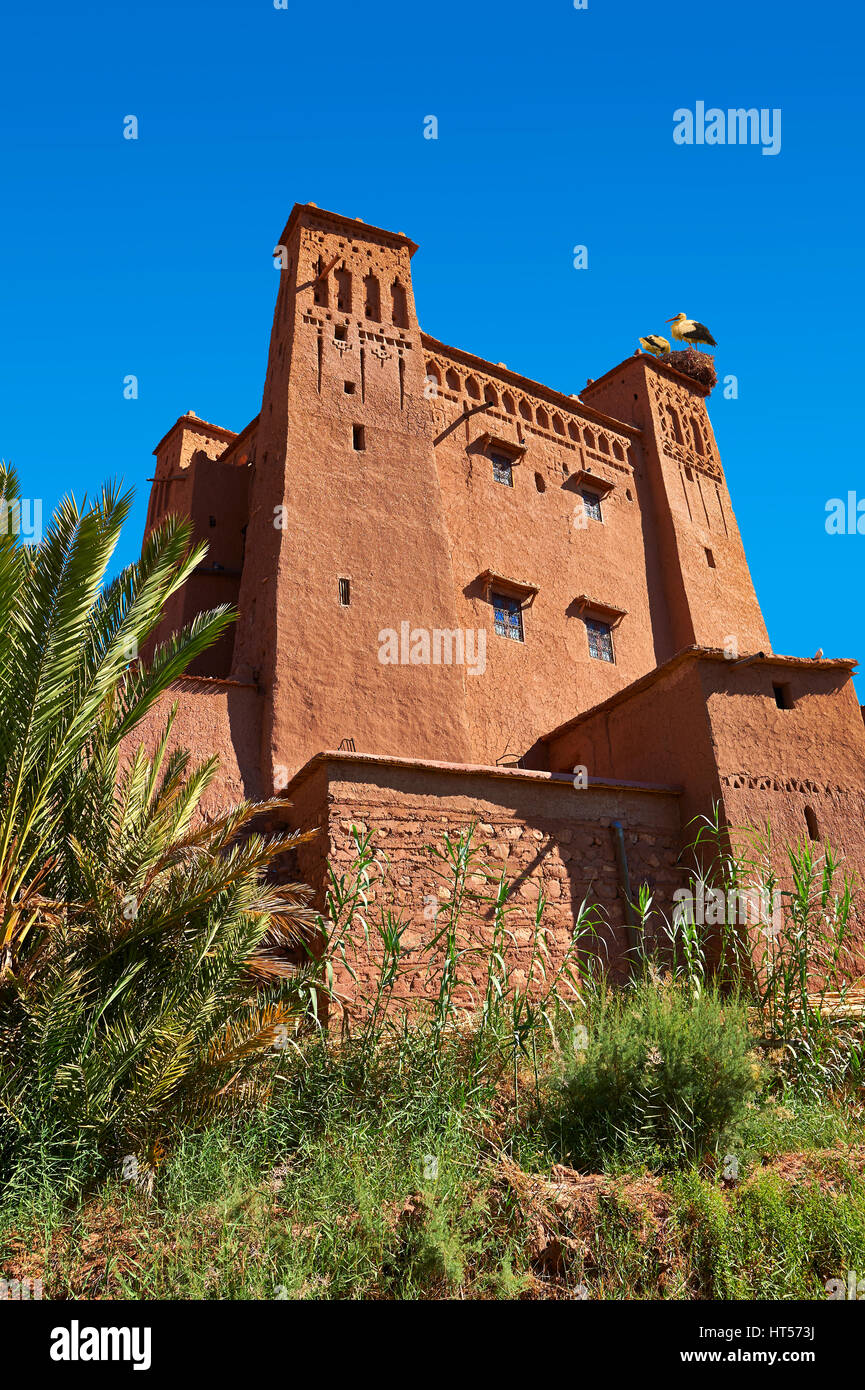 Edifici Adobe del Ksar berbero o villaggio fortificato di Ait Benhaddou, Sous-Massa Dra-Marocco Foto Stock