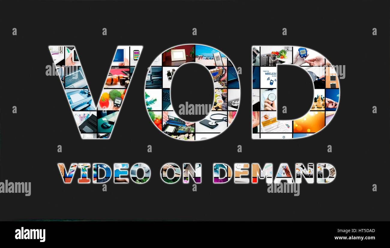 Video on demand servizio VOD nel concetto di televisione Foto Stock