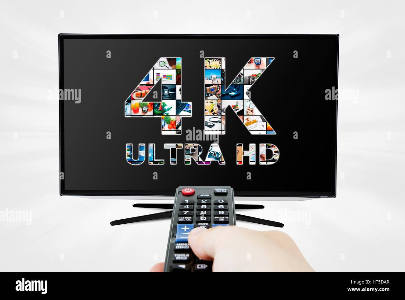TV ultra HD. 4K la televisione tecnologia di risoluzione Foto Stock