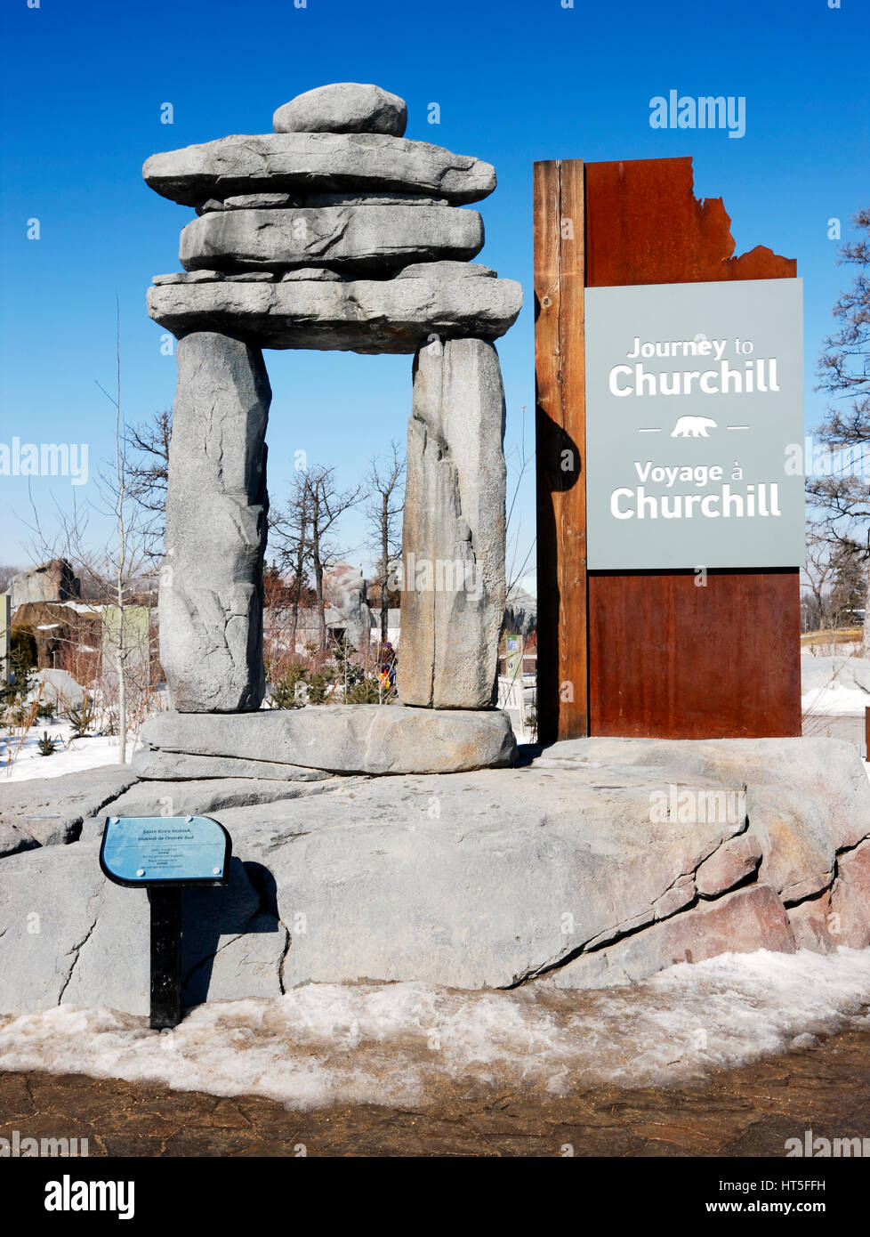Lo zoo di Winnipeg, Viaggio a Churchill, Assiniboine Park Zoo, Winnipeg, Manitoba, Canada. Foto Stock