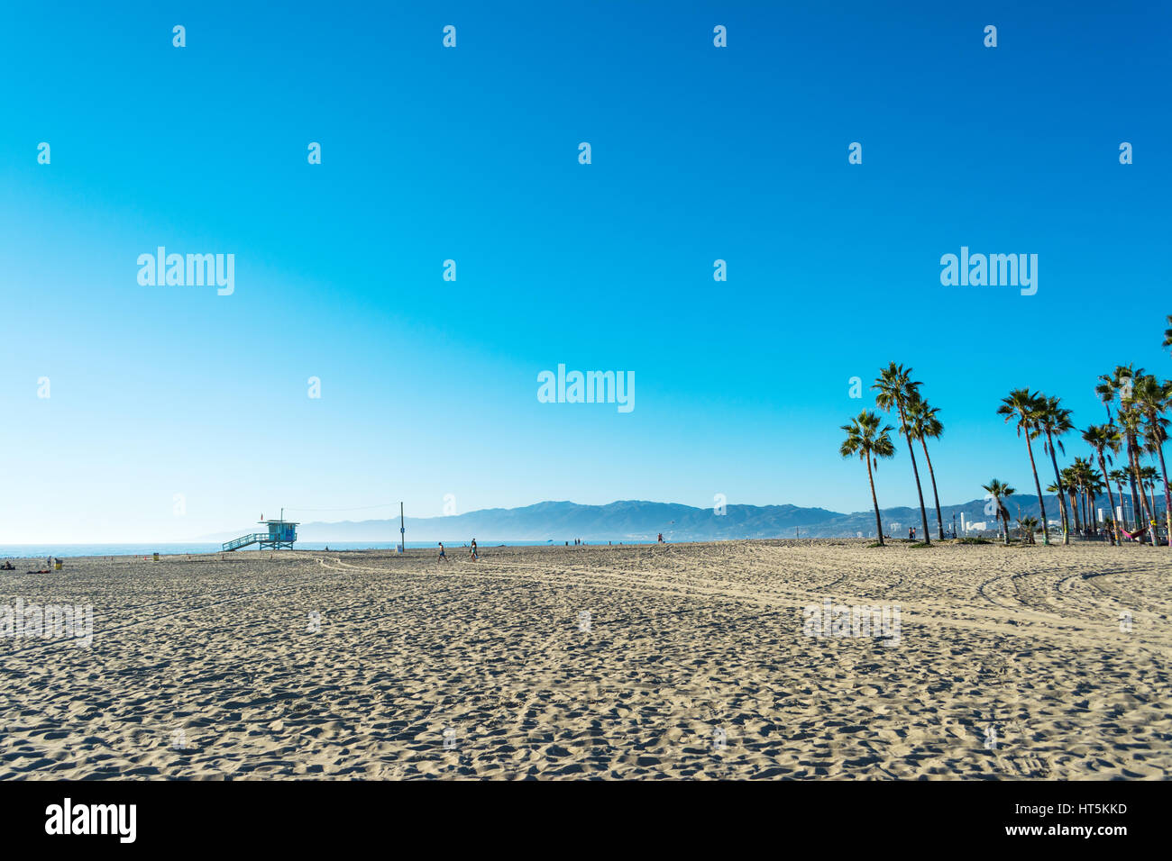 Torre bagnino in Santa Monica, California Foto Stock