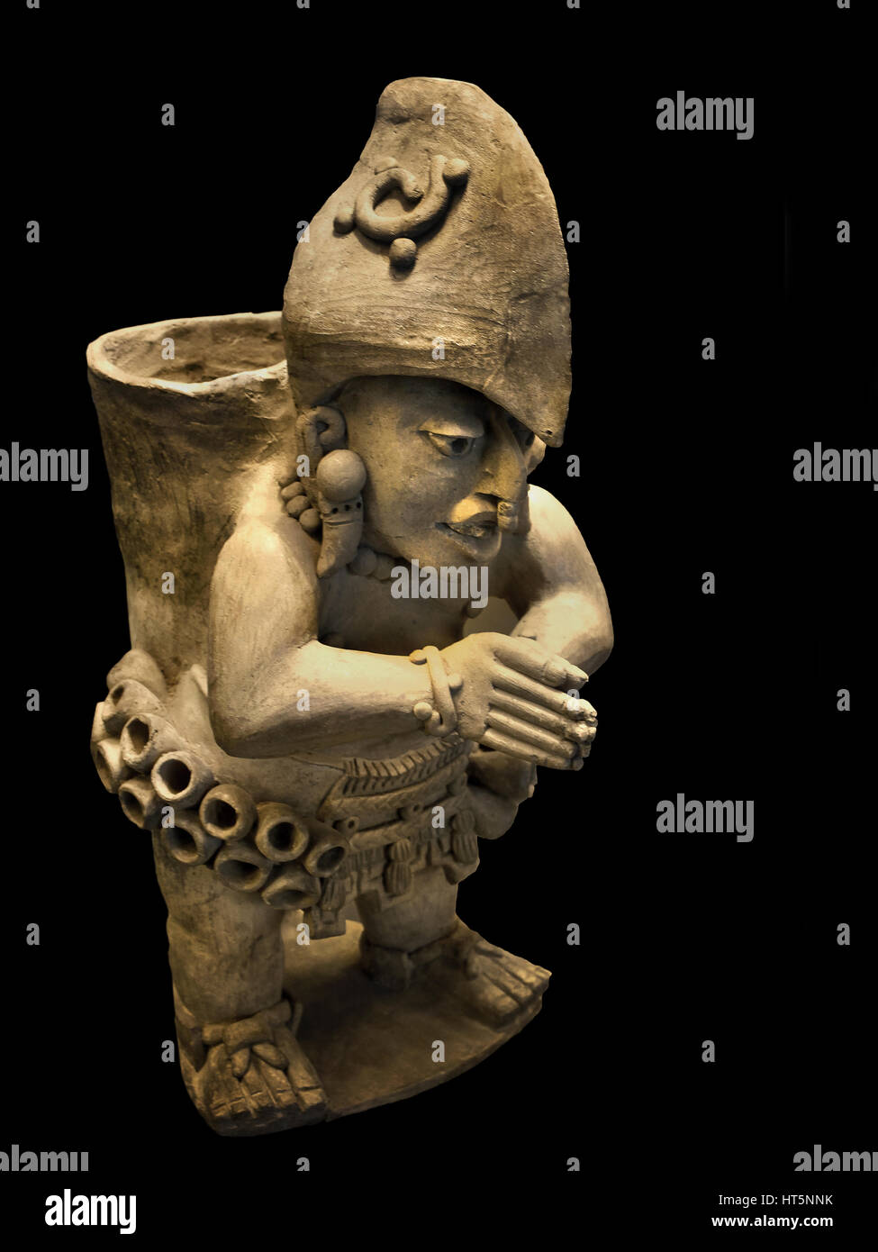 Figurina pentola di creta zapoteco (cultura) Zapotechi civiltà pre colombiana Mesoamerican America centrale 500 BC - 900 ad American Foto Stock
