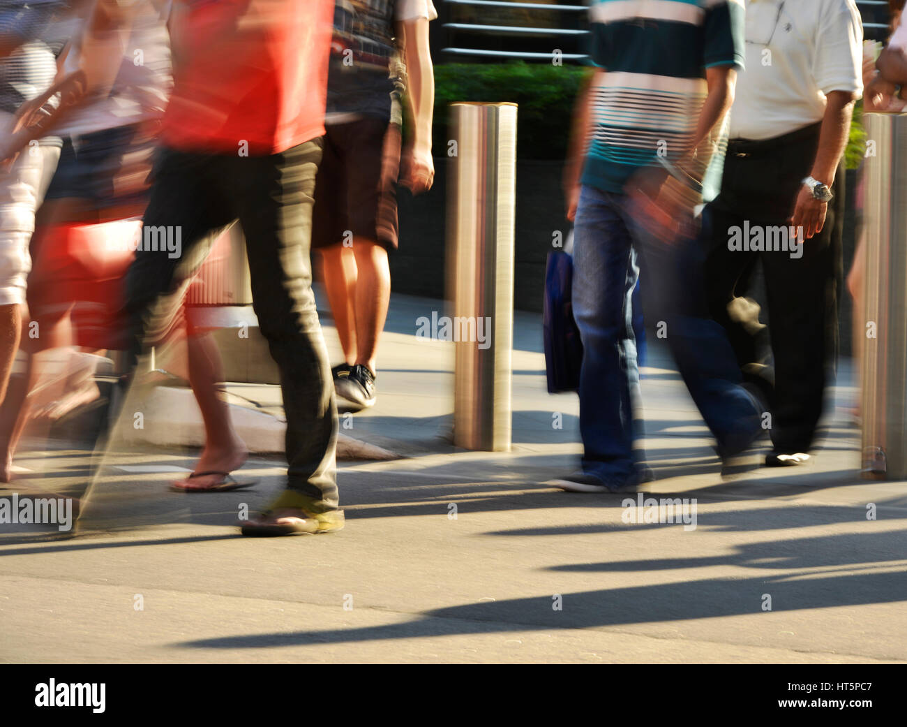 Gente di città - Stock di attività di immagine, occupato folla, abito scarpa, gruppo di persone Foto Stock