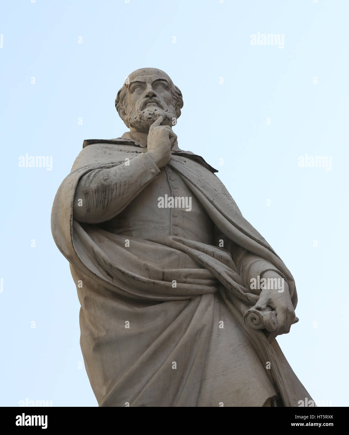 Vicenza vi Italia statua del famoso architetto Andrea Palladio nel centro cittadino Foto Stock