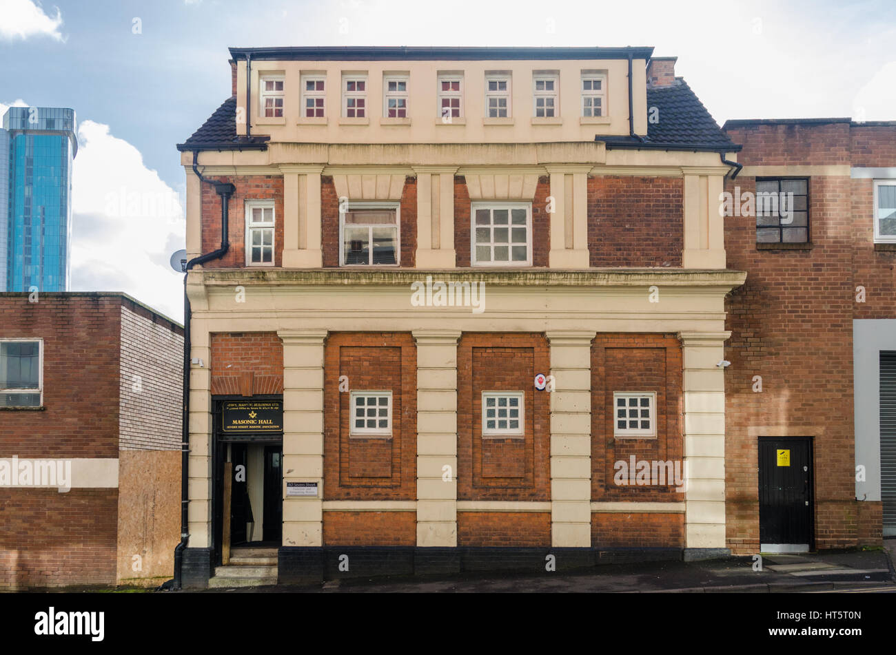 Masonic Hall in Commercial Street nel centro di Birmingham Foto Stock