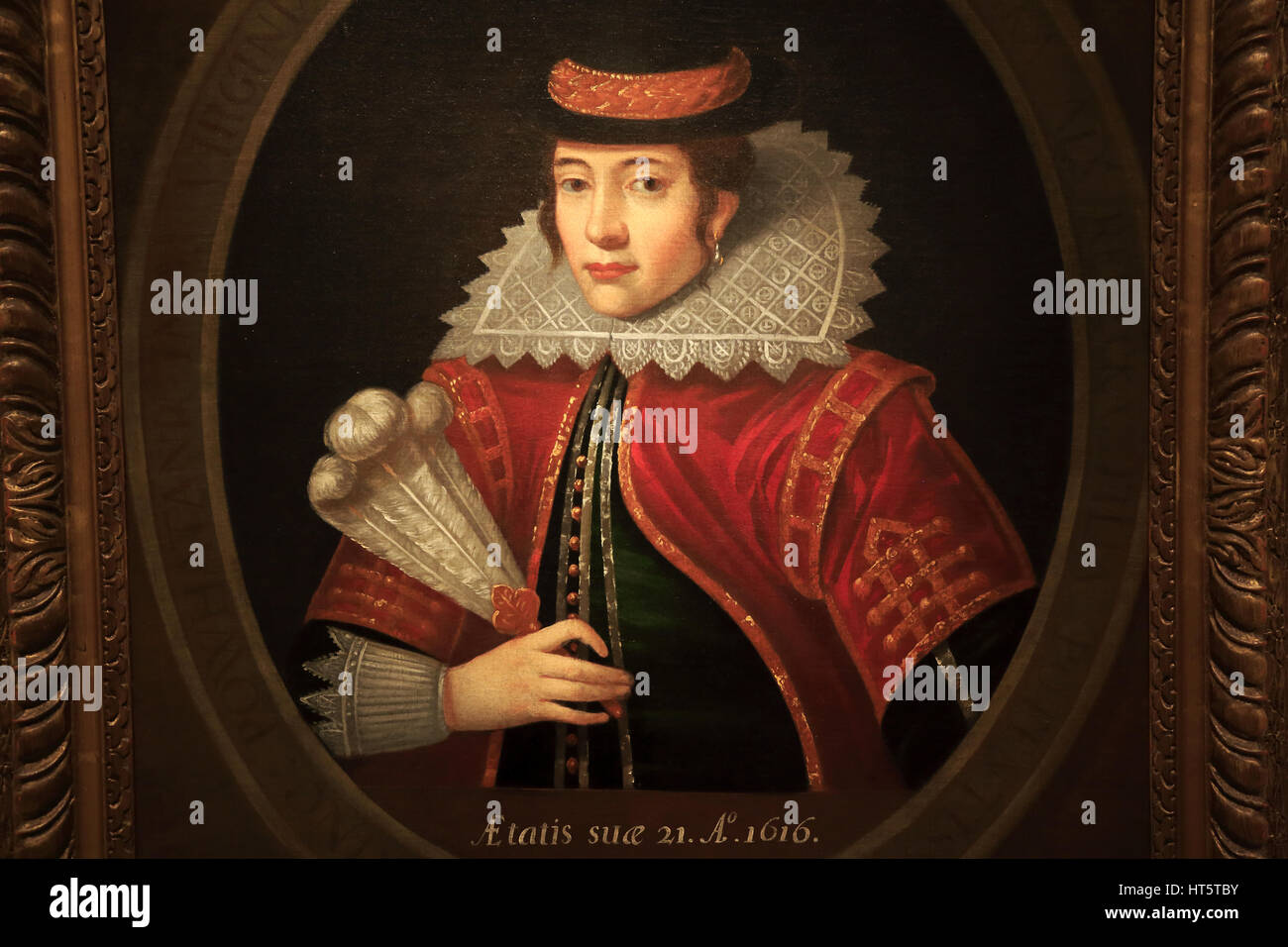 Ritratto di Pocahontas.Smithsonian National Portrait Gallery.Washington.D.C.USA Foto Stock